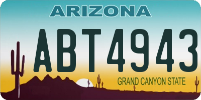 AZ license plate ABT4943