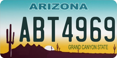 AZ license plate ABT4969