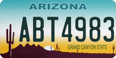 AZ license plate ABT4983