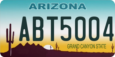AZ license plate ABT5004