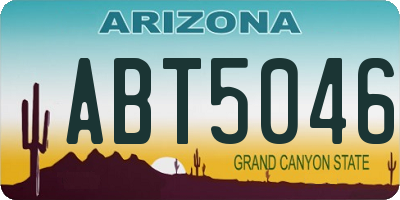 AZ license plate ABT5046