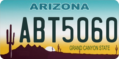 AZ license plate ABT5060