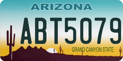 AZ license plate ABT5079