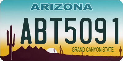 AZ license plate ABT5091