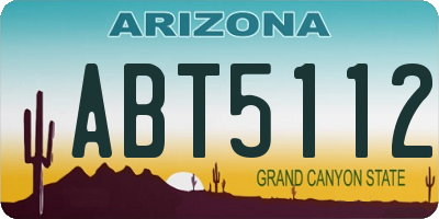 AZ license plate ABT5112