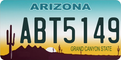 AZ license plate ABT5149