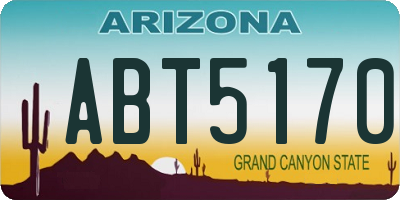 AZ license plate ABT5170