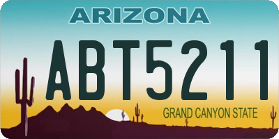 AZ license plate ABT5211