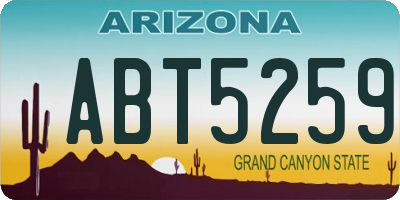 AZ license plate ABT5259