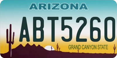 AZ license plate ABT5260