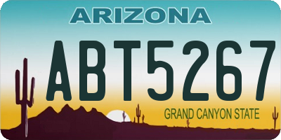 AZ license plate ABT5267