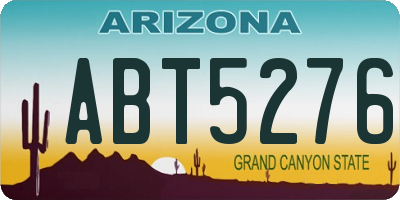AZ license plate ABT5276