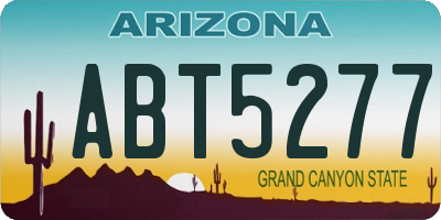 AZ license plate ABT5277