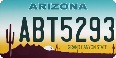 AZ license plate ABT5293