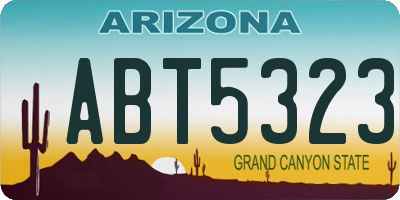 AZ license plate ABT5323