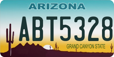 AZ license plate ABT5328