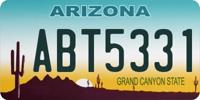 AZ license plate ABT5331