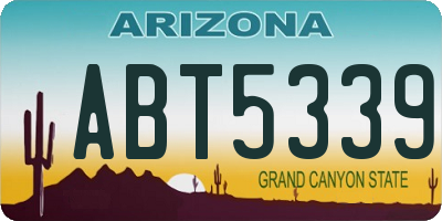 AZ license plate ABT5339