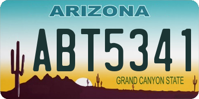 AZ license plate ABT5341