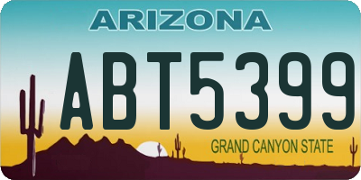 AZ license plate ABT5399
