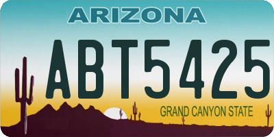 AZ license plate ABT5425