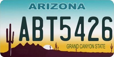 AZ license plate ABT5426
