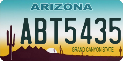 AZ license plate ABT5435