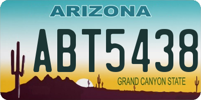 AZ license plate ABT5438