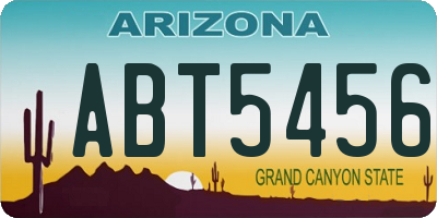 AZ license plate ABT5456