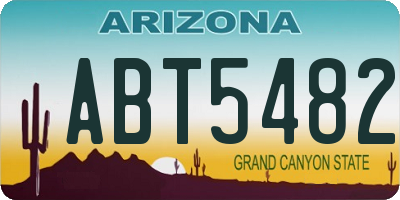 AZ license plate ABT5482