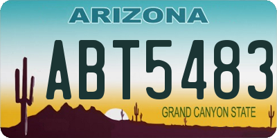 AZ license plate ABT5483