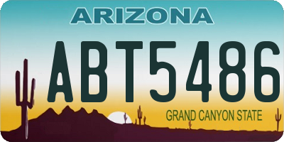 AZ license plate ABT5486