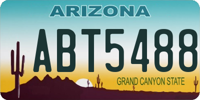 AZ license plate ABT5488