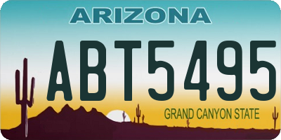 AZ license plate ABT5495