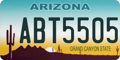 AZ license plate ABT5505