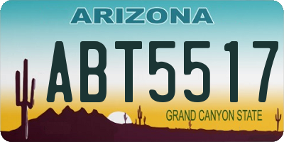 AZ license plate ABT5517