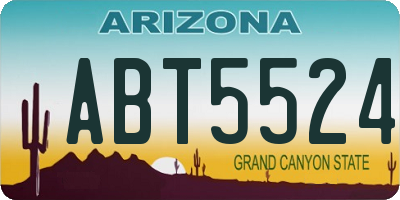AZ license plate ABT5524