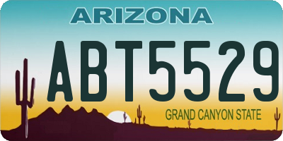 AZ license plate ABT5529