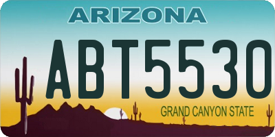 AZ license plate ABT5530