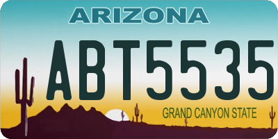 AZ license plate ABT5535