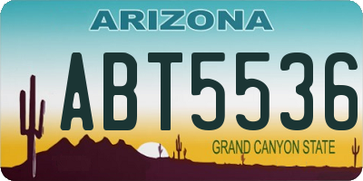 AZ license plate ABT5536