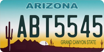 AZ license plate ABT5545