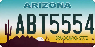 AZ license plate ABT5554