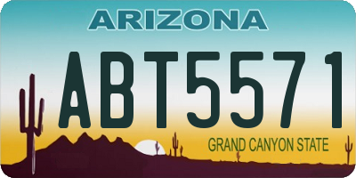 AZ license plate ABT5571