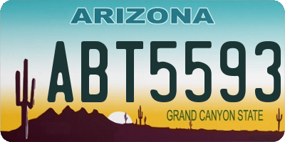 AZ license plate ABT5593