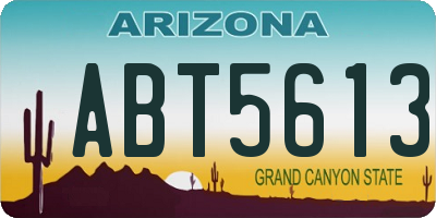 AZ license plate ABT5613