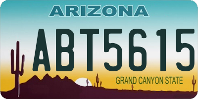 AZ license plate ABT5615