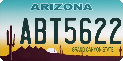 AZ license plate ABT5622