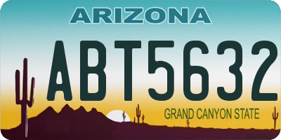 AZ license plate ABT5632