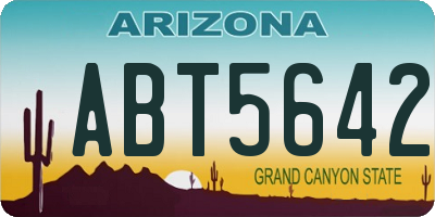AZ license plate ABT5642